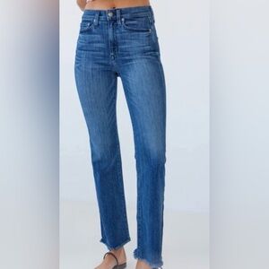 AYR sz 27 The Bomb Pop Women's Blue Straight-Leg Jeans raw edge good condition